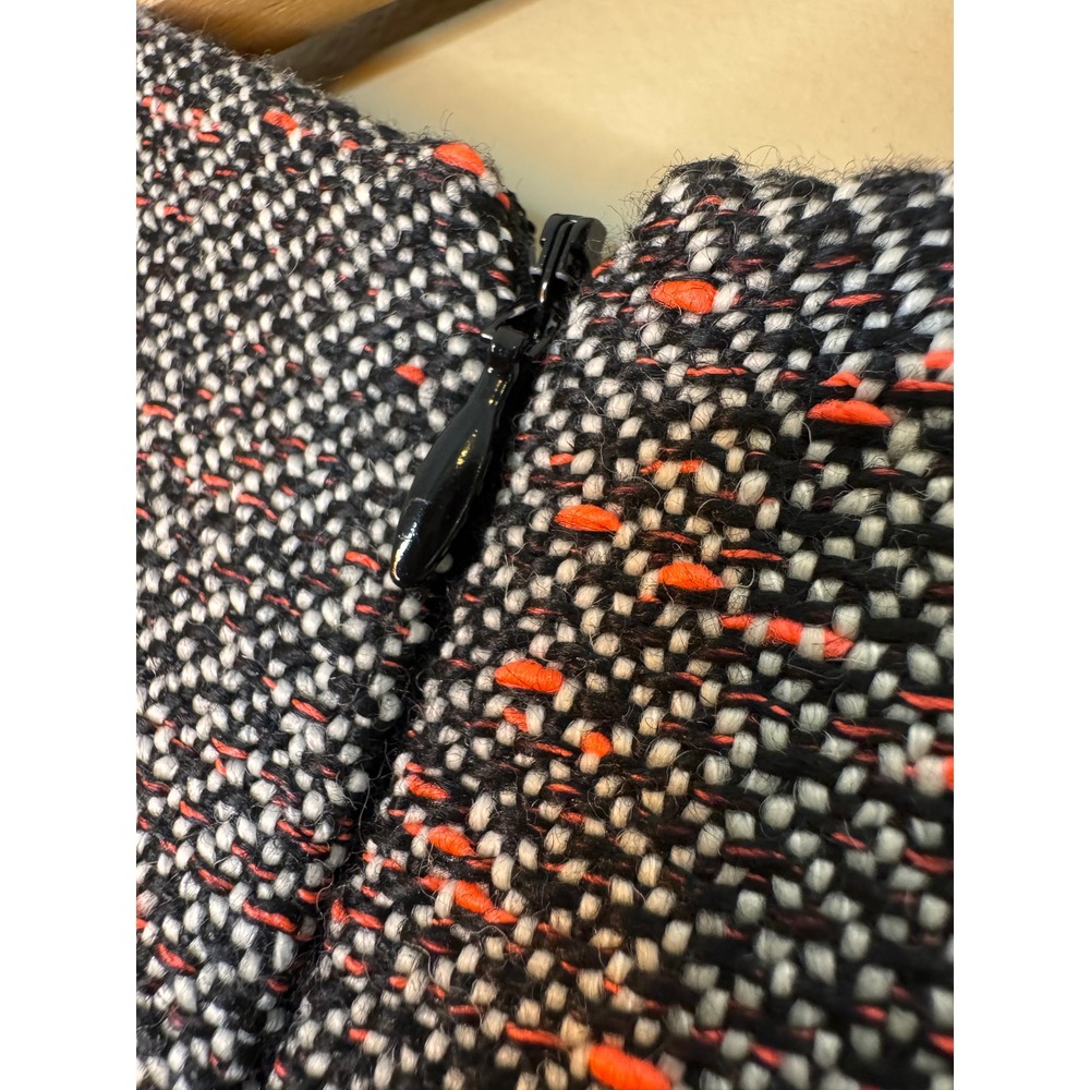 J.Crew Women 0P Petite Tweed Sheath Dress 3/4 Sleeve Wool Blend Pink Black White - Picture 6 of 9